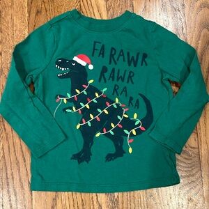 Dinosaur Christmas shirt, 3T